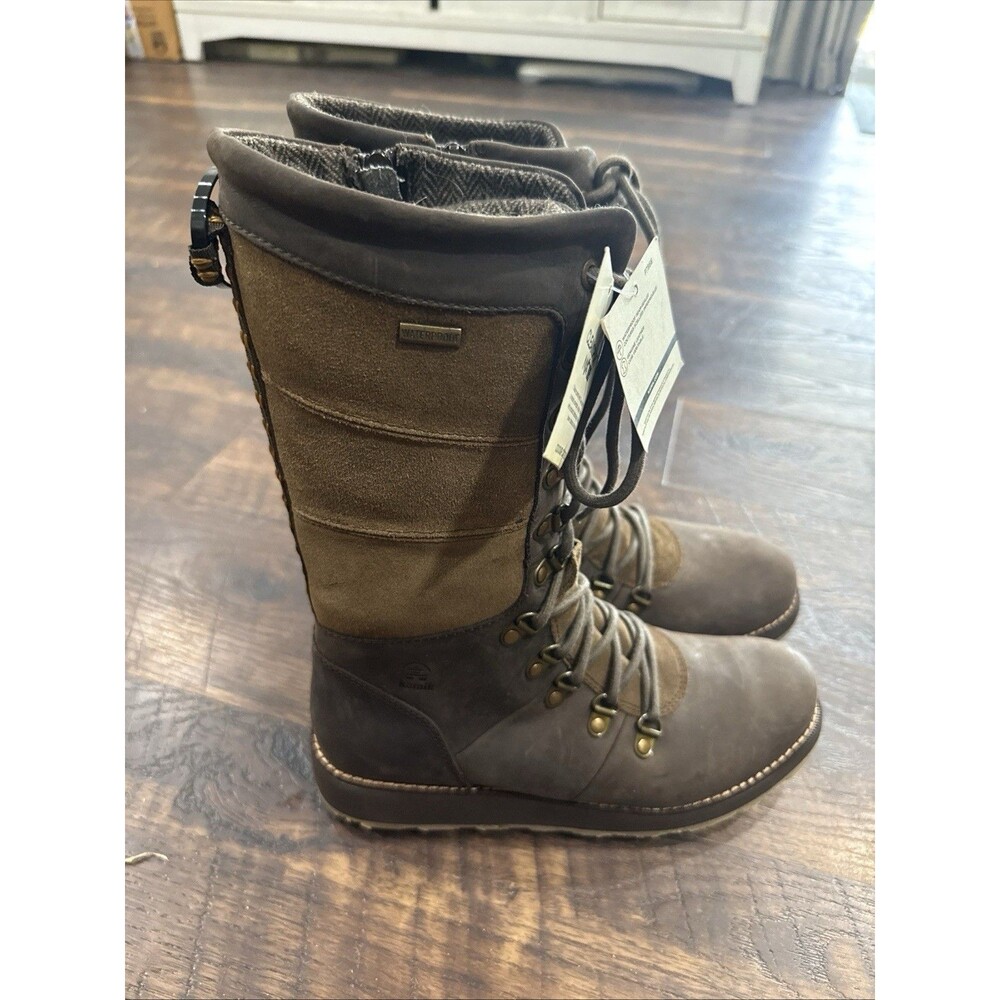 Kamik Ariel High Boots Womens Size US 9 Euro 40 Brown Waterproof Leather New